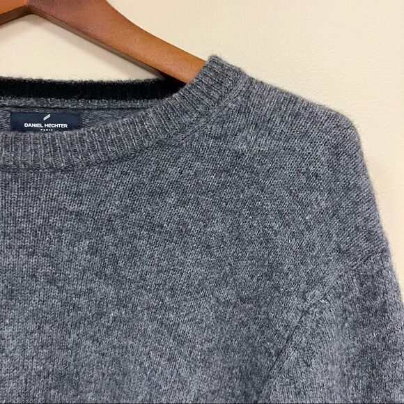 Daniel Hechter grey lambs wool blend sweater. Sz L - Picture 3 of 5